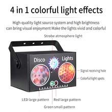 DJ Disco Projection Lamp, Voice-Controlled Party Lamp, Stage Lamp, Atmosphere Lamp, With Remote Control And Support For DMX512, Suitable For Bars, KTVs, Weddings, Festivals, Stage Performances, Dancing, Christmas, Halloween, Birthdays - US B Type Plug(110-127V) - View 7