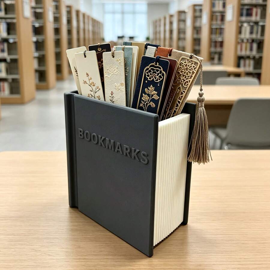 3D Printed Book-Shaped Storage Ornament, Combines Storage And Display Functions, Cute Desktop Storage Tool For Book Lovers, Creative Gift For Bookworms. Suitable For Teacher's Day, Graduation Season, Christmas, Birthday And Other Occasions, Can Be Used As A Souvenir, Also A Beautiful Decoration For Study And Office Desks - Multicolor - View 1