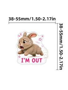 50Pcs Funny Meme Animal Decorative Stickers, Realistic Pet Expression Waterproof Stickers For Laptop, Water Bottle, Journal, Scrapbook - Multicolor - View 6