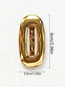 Oval Hollow Hair Clip, Back Of Head Claw Clip, Half-Up Hair Accessory, Multi-Functional Hair Accessory, Suitable For Daily Use And Travel - Multicolor - View 7