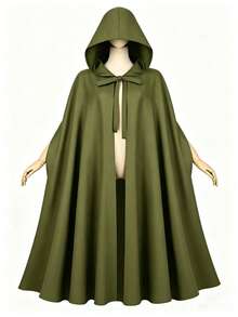 Vintage Medieval Elf Cosplay Costume, Halloween Stage Performance Outfit - Army Green - View 1