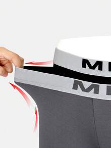 15 Pcs Men's Solid Color Soft Boxer Briefs, Fashion And Comfort, Suitable For Wearing In All Seasons, Lightweight, Leisure At Home, Innovative Design. - Multicolor - View 8