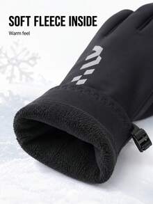 Guantes de invierno unisex, guantes táctiles con forro de felpa, guantes de exterior con forro suave y cálido, adecuados para correr, ciclismo, senderismo, esquí, conducir en clima frío, clip de muñeca ajustable, guantes para deportes de invierno - Multicolor - Ver 7