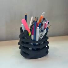 1pc Dark Style Rib Cage Pen Holder, Creative Skeleton Bone Frame Desktop Organizer, Halloween Desktop Storage Decor Small Ornament - Multifunctional Desk Organizer - View 2