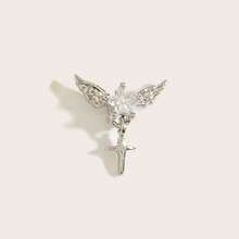 1pc Exquisite Casual Wing & Star Pendant Stainless Steel Stud Earrings Suitable For Women Daily Wear - Wing - View 6