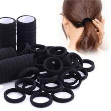 10/50/100/200PCS Black Elastic Hair Ties, ,For Thick And Curly Hair Ponytail Holders Hair Elastic Suitable , Suitable For Women'S Daily Leisure Use - Black - View 8