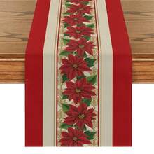 1 buah, Desain Elemen Poinsettia, Dekorasi Natal, Taplak Meja Panjang Natal, Taplak Meja Panjang Natal, Bahan Poliester Linen Imitasi, Hadiah, Penutup Pelindung, Taplak Meja Persegi Panjang, Dapat Dicuci, Cocok Untuk Makan Malam di Rumah, Meja Kopi, Dekorasi Dapur dan Ruang Makan, Dekorasi Meja Makan, Dekorasi Pesta dan Acara, Dekorasi Rumah, Dekorasi Taplak Meja Teras Luar Ruangan, Dekorasi Pintu Masuk, Dekorasi Kain Perapian - Merah - View 14