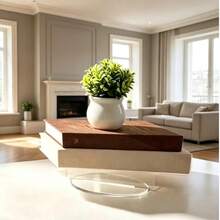 2D Flat Acrylic Faux Linen Book Decor, Suitable For Bookshelf, Coffee Table, Home Decoration, Display Shelf Ornament, Decorative Aesthetic Function, Minimalist Neutral Style Design, Fits Various Home Aesthetic Styles - 222 - View 2