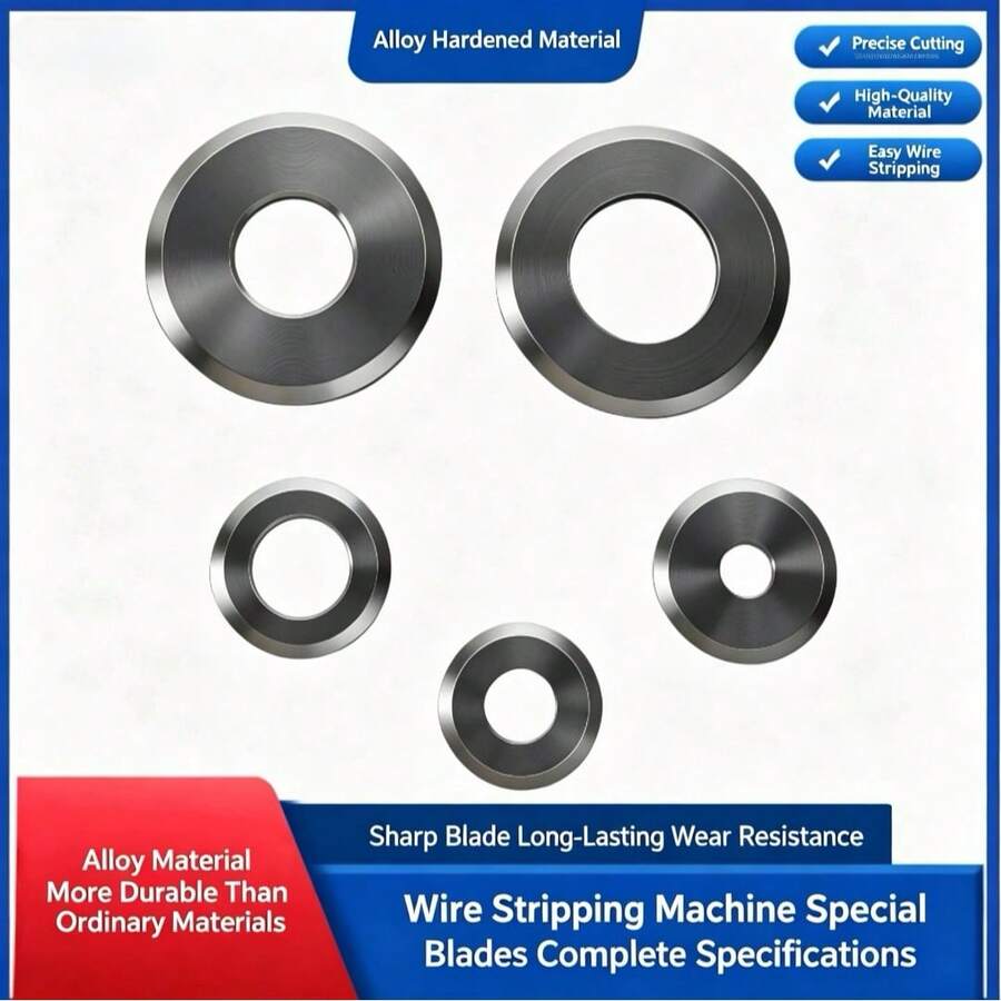 Alloy Blades For Wire Strippers, Single-Blade And Multi-Blade Circular Cutting Blades, Suitable For Cable Strippers, Multiple Specifications Available, Stable And Precise Wire Stripping, Suitable For Manual And Drill-Driven Cable Strippers. - A - View 1