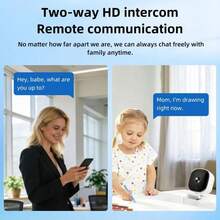 Camera an ninh WiFi trong nhà có hồng ngoại ban đêm, đàm thoại 2 chiều, cảnh báo chuyển động, lưu trữ đám mây/thẻ nhớ SD, điều khiển qua ứng dụng không dây, camera giám sát gia đình cho theo dõi trẻ em, chăm sóc người già & giám sát thú cưng, cấp nguồn USB, kèm cáp, không kèm adapter nguồn - trắng - Xem 4