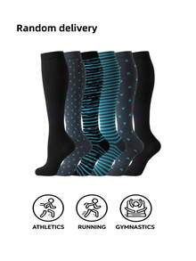 1/3 Pairs Men Women Compression Socks, Elastic Pressure Relieve Swelling Varicose, New Fall Styles Women Fall Style Socks For Flight Running Hiking - Multicolor - View 7