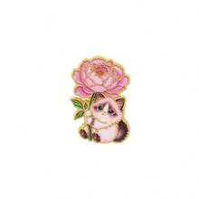 Cute Cat Flower Enamel Pins Set, Kitten Sunflower Rose Daisy Lavender Brooch, Cartoon Lapel Badges For Backpack Jacket Hat Decor, Lovely Jewelry Gift - Multicolor - View 22