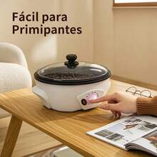 1.1lb Electric Coffee Bean Roaster For Home Use - White - View 5