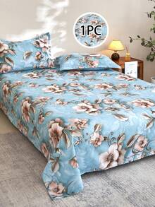1pc Super Soft Printed Bed Sheet, Lightweight As Clouds, Soft And Breathable, Suitable For All Bed Types - Single, Double, Queen, King. Machine Washable, Essential For Home And Student Dorm, Back To School Season, All Seasons, Room Decor - Multicolor - View 1
