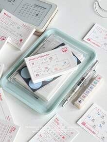 Cute Red Line Loose‑Leaf Refill Paper, Multifunctional Planner Inserts, Expense Tracker, Weekly Calendar, Daily Schedule & Book Review Inner Pages, Journal Accessories - one-size - View 4