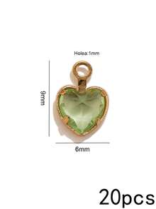 20Pcs Heart Rhinestone Charms,304 Stainless Steel Multicolor Rhinestone Pendants,Charms For Jewelry Making,Diy Necklace Bracelet Making Supplies - Rhinestone Pendant - View 19