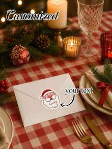 Customized Santa Claus Stickers, Name Stickers, Gift Packaging Stickers, Candy And Snack Packaging Stickers, Christmas Decorations, Gifts, Suitable For Water Bottles, Computers, Storage Boxes - Multicolor - View 5