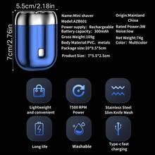 Mini Dual-Head Electric Shaver, Magnetic Detachable Blade Head, Waterproof Washable, USB Rechargeable Pocket Razor, Men's Portable Compact Beard Trimmer For Travel And Business Trips - Multicolor - View 11