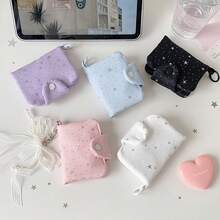 Silver Foil Star Coin Purse Student Portable Banknote & Meal Card Storage Bag Multi-Function Mini ID Card Holder, Women's Wallet, Mini Wallet - Multicolor - View 2