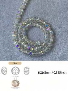 80顆 4/6/8mm 奧地利品質亮面扁平水晶珠，帶孔，適用於DIY手鍊與手機配件－手工珠飾材料 - 星空紫 - 查看 2