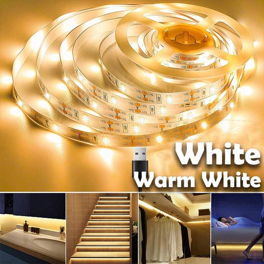 Acosh Neon Warm White LED Strip Lights, Dreamcolor With Button Control, USB Powered, Remote Controlled, For Bedroom, Home, Gaming Room, Party, TV, Wall Decor, Prom, Movie Theme