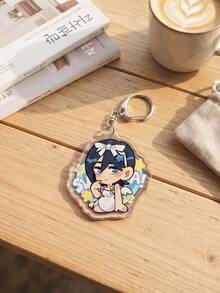 1pc/6pcs Alien Stage Acrylic Keychains, Cartoon "Alien Stage" Ivan, Sua, Luka And Till Chibi Wavy Edge Pattern Pendant, Backpack And Car Key Accessories, Anime Fan Gift, Exquisite Collection, Suitable For All Seasons - Multicolor - View 8