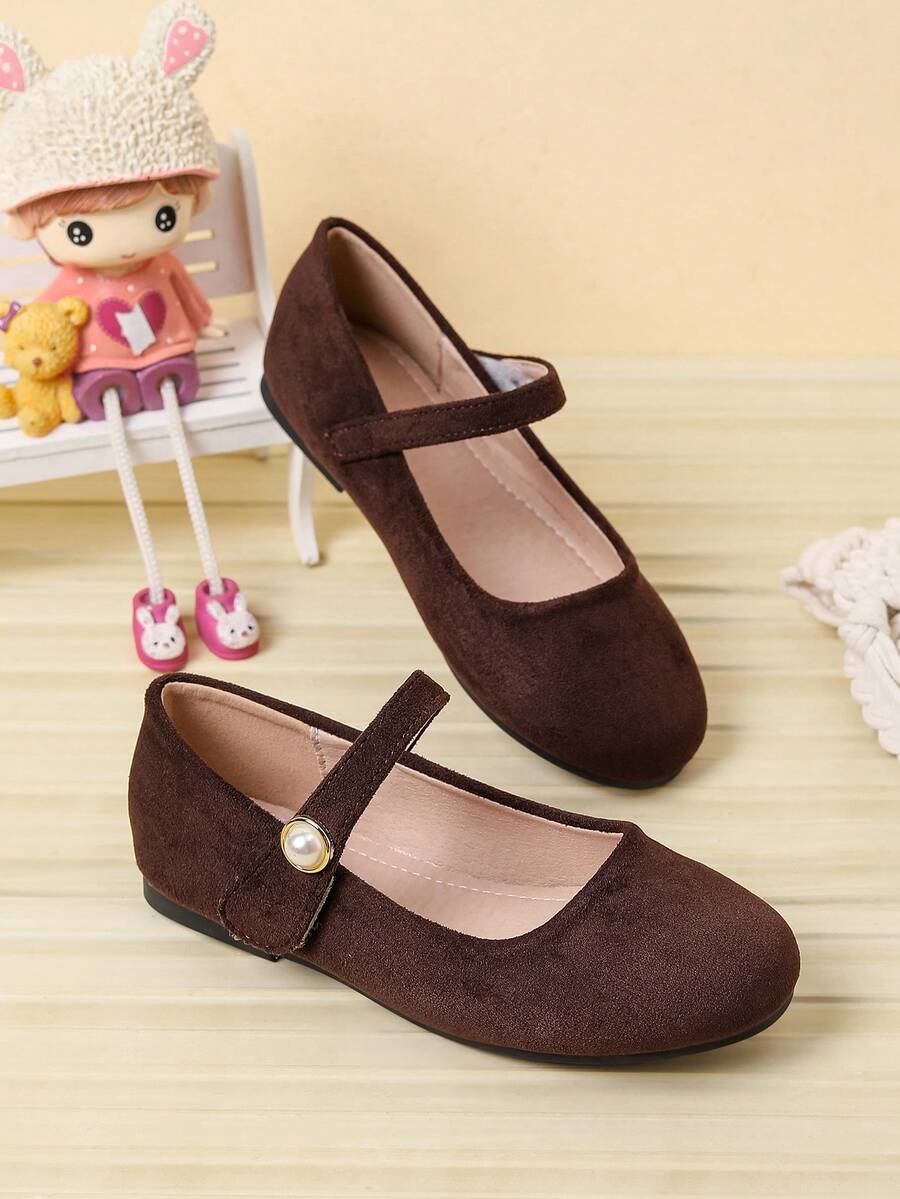 Beautiful Girls Spring/Summer Round Toe Vacation Style Children's Shoes - Brown - View 1