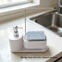 Set Dispenser Sabun Dapur 4-in-1, Desain Pompa Ganda, Cocok untuk Sabun Tangan dan Sabun Cuci Piring, Dapat Diisi Ulang, Dilengkapi dengan Tempat Spons dan Rak Pengering, Penyimpanan Hemat Ruang di Meja Dapur dan Kamar Mandi, Dekorasi Dapur Modern, Sempurna sebagai Hadiah Natal, Liburan, Hari Ibu, Pernikahan, dan Pesta Peresmian Rumah, Hadiah Rumah - Berbagai gaya - View 13
