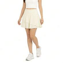 Li-Ning Women's Tennis Series Ice-Feel Sun Protection Skort AKSV938 - Mother Of Pearl White - View 1