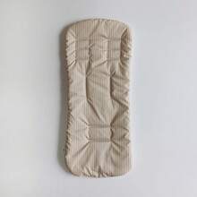 1pc Printed Fresh Style Spring/Autumn Universal Comfortable Baby Stroller Seat Cushion - Yellow and White Stripes - View 5