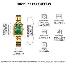 YaLaLuSi Brand 1pc Elegant Women's Wrist Watch, Exquisite Small Square Dial Design - Gold - View 3