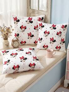 1/2pcs Disney Pillowcase/Cushion Cover (Without Filling), Single-Sided Print, Multi-Purpose, Breathable & Anti-Pilling, Comfortable & Cozy, Machine Washable, Suitable For Sofa And Car Pillow, Room Decor, Bedroom Decor, Autumn Home Decor - Multicolor - View 4