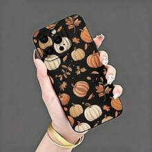 1PC Autumn Mini Pumpkin Pattern Angel Eye Phone Case Full Coverage TPU, Gift For Friends, Halloween Gift Suitable For IPhone11/12/13/14/15/16/16Pro/16ProMax/17/17pro/17ProMax/18pro 18ProMax - Multicolor - View 2