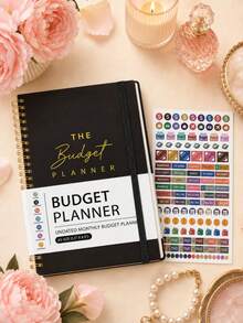 1pc Undated Budget Planner With 300+ Mini Stickers, Expense Tracker & Monthly Review, Halloween Notebook, Office Decor And Accessories, Nurse Essentials, Bible Study Materials - Rectangle - View 7