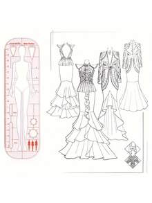 Fashion Tech Human Body Template Ruler - Skill Competition Edition - Multicolor - View 1