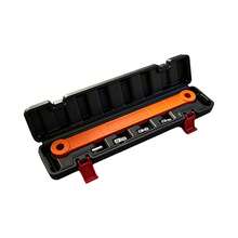 YUNRUX Offset Extension Wrench W/ Adapters & Storage Case, 1/4 3/8 1/2 Socket Compatible Titanium Alloy Tool For Automotive Home Repair - Orange - View 1
