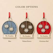 Custom Christmas Snowflake Ornament, Personalized Tree Hanging Decor, Elegant Holiday Keepsake, Customized 2-6 Names Xmas Pendant For Home Party Decor, Customizable Gift For Family, Christmas Tree Decoration, Christmas Gift 2026, Living Room Decor - Style F - View 4