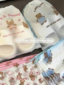 20/10/1pc Reusable Thickened Shoe Storage Dust-Proof Drawstring Bag, Travel Shoe Storage Bag, Portable Reusable Packaging Dust-Proof Cover Bag, Suitable For Home And Travel - Multicolor - View 9