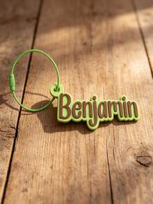 Custom Acrylic Name Keychain Personalized Soft Pastel Double Layer Letter Bag Charm, Custom Backpack Name Tag, Student Back To School Season Gift - Multicolor - View 10