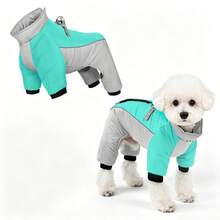Small Dog 4-Legged Winter Warm Jacket, Back With Reflective Strip And D-Ring Leash Attachment, Dog Snow Suit 4-Legged Warm Jacket (Only Suitable For Small Dogs) - Multicolor - View 13