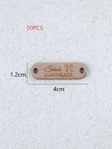 客製化手工木製衣物標籤刻字吊牌，DIY手工包袋縫製服飾配件 - 木材 - 查看 32