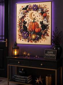 Halloween & Christmas Theme Diamond Painting DIY Kit, 5D Diamond Art, Handmade Rhinestone Painting, Create Beautiful Patterns With Your Own Hands, Home Leisure Craft, Perfect For DIY Lovers, Healing Handmade Gift Suitable For All Seasons. These Kits Make Creative, Thoughtful Gifts For Holiday Parties, Gift Exchanges, Or Festive Presents For Friends And Family. - Multicolor - View 9