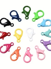 100/50/20pcs 12mm Multicolor Lobster Clasps, Suitable For DIY Jewelry Necklace Making, Lobster Clasp Bulk Bracelet Clasps And Other Material Accessories, Colorful Small Business Supplies, Random Colors - Random/Multi-color/Assorted - View 5