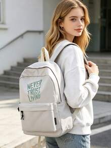 Myco Unisex Backpack, Halloween Ghost School Bag, Korean Style Casual Crossbody Bag, For Travel And Daily Use, Trick Or Treat - Multicolor - View 1