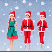 11.5 Inch Santa Claus Doll Clothes And Accessories Set, Doll Holiday Outfit, Christmas Children's Gift Happy - Multicolor - View 5