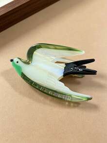 1pc Women's Iridescent Gradient Swallow Bird Shaped Hair Claw Clip, Unique Bird Animal Design, New Chinese Style Niche Design, Travel Updo Hair Accessory - Multicolor - View 7