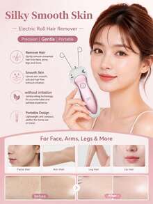 AXH. Women's Electric Facial Hair Remover Beauty Epilator Body Arm Cotton Thread Hair Removal Device With LCD Display - Multicolor - View 1