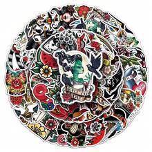 50pcs Cool Tattoo Pattern Graffiti Stickers Creative Waterproof Stickers For Laptop Luggage Scooter Decoration - 50PCS - View 1