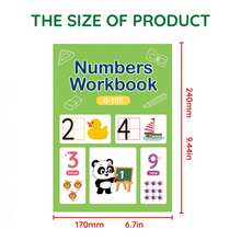 36 Pages Digital Tracing Practice Book, 0-100 Dot Grid Copying Book, Pencil Control Practice, Preschool Kindergarten Math Learning, Essential For Home Study - Multicolor - View 4