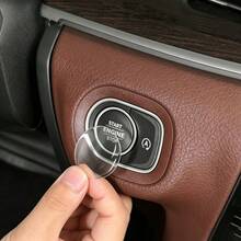 Transparent Silicone One-Touch Start Button Protector, Car Start/Stop Button Anti-Scratch Wear-Resistant Round Sticker, Self-Adhesive Interior Decoration Protective Accessory - A - View 5
